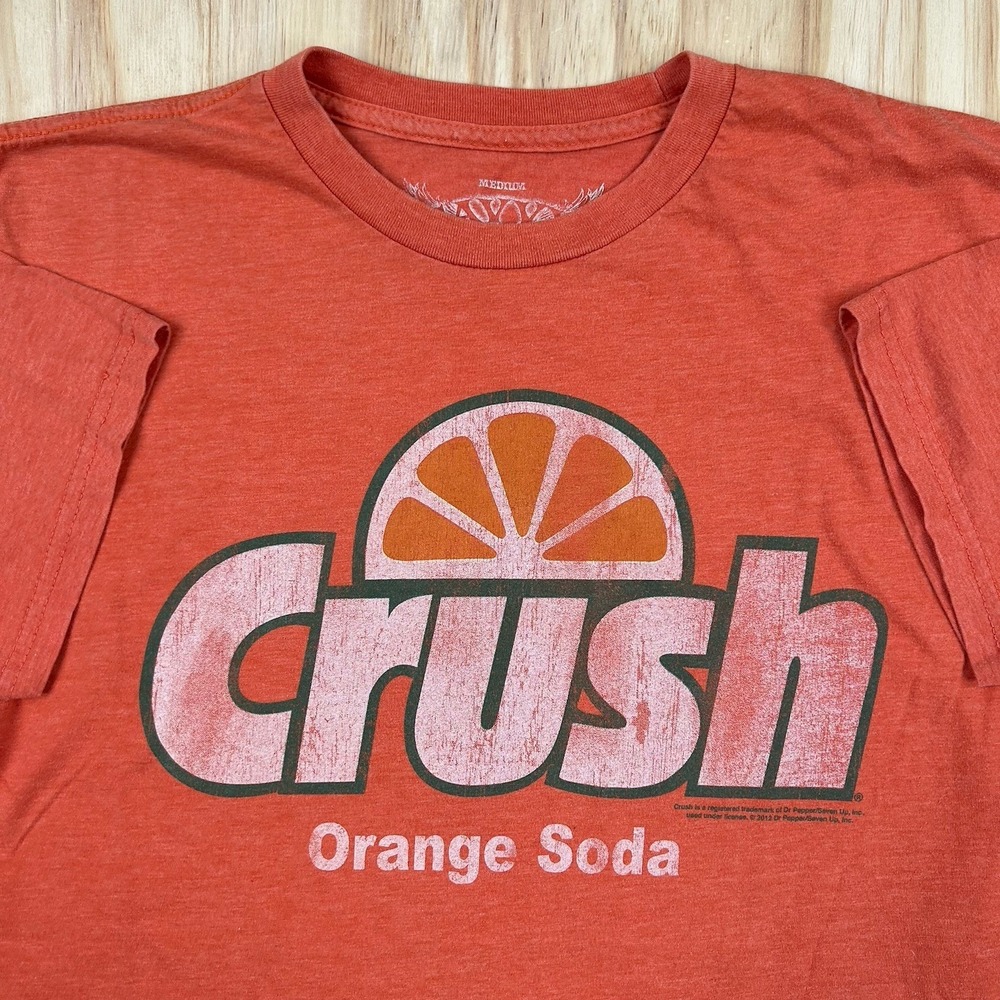 Orange Crush Graphic T-shirt Men's Size Medium Savvy Tee Soda Pop Snack